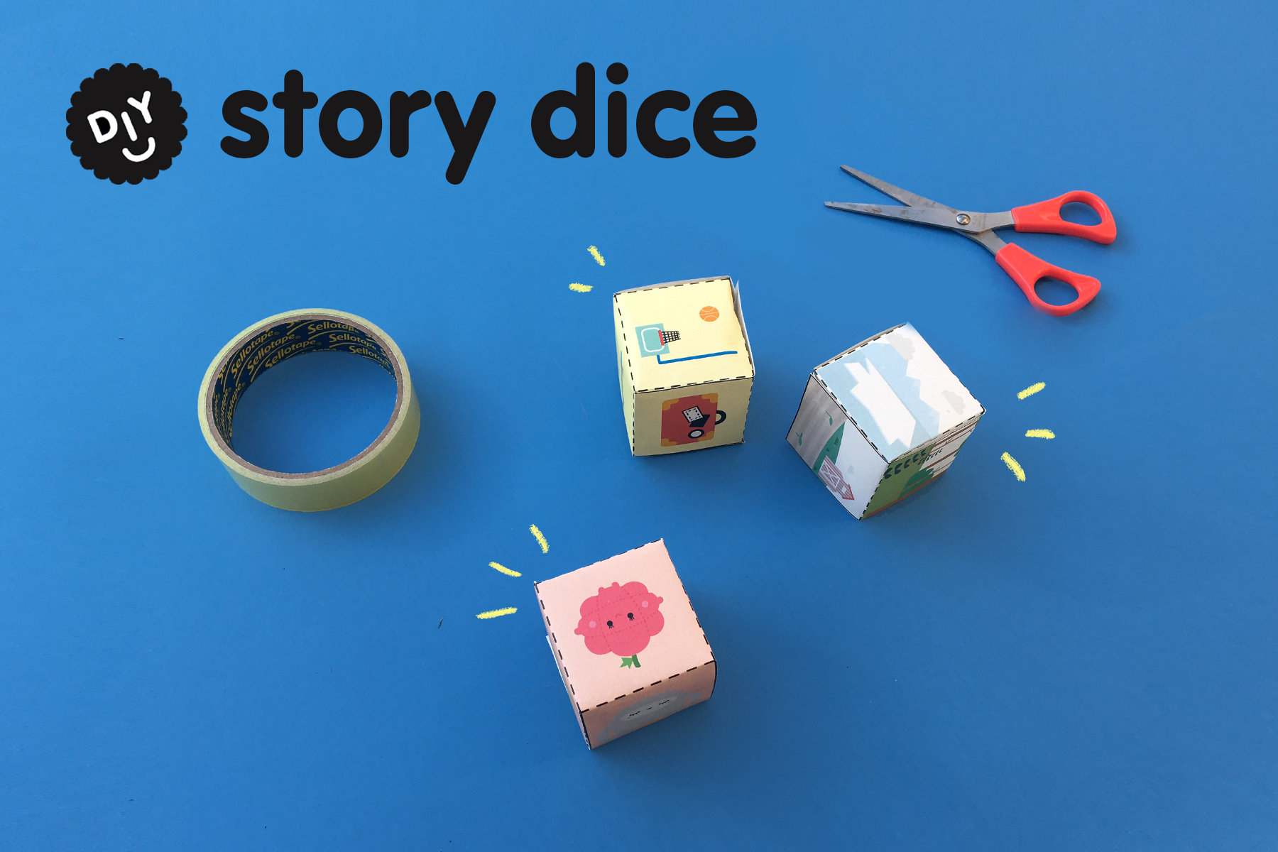 story dice free printable kids activity